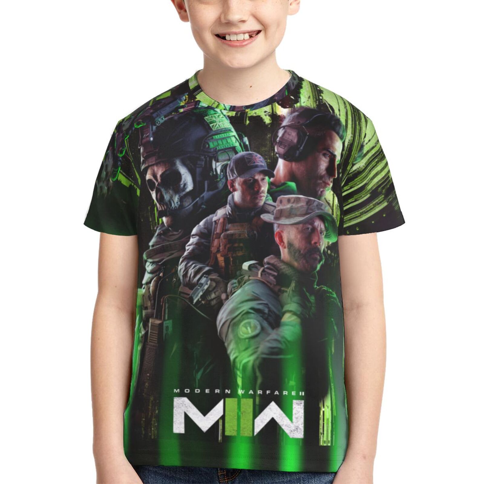 Kids Game Call Of Duty T-Shirts Youth 3D Print Short Sleeve Kid's Game Shirt Teenage Fashion Tee for Boys Girls X-Small